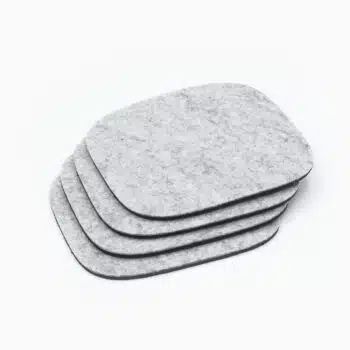 زیر لیوانی نمدی خاکستری روشن