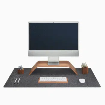 lemomiz dark felt desk pad large